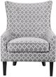 Olliix by Madison Park Grey Carissa Shelter Wing Chair-0
