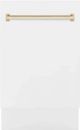 ZLINE Autograph Edition 18" White Matte Built In Dishwasher-0