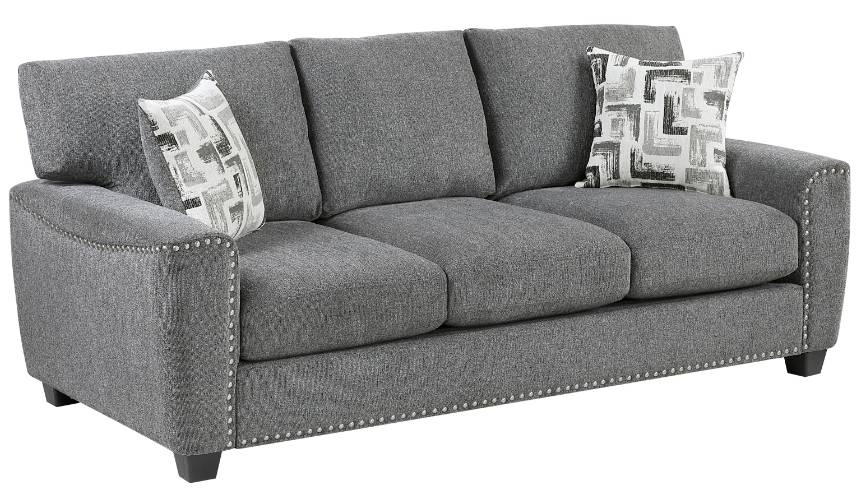 Homelegance® Isabelle Dark Gray Sofa | Abernathy's Furniture