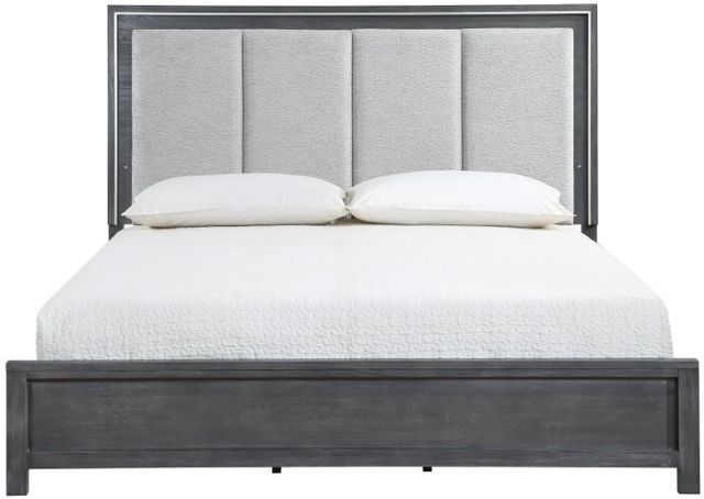 New Classic® Home Furnishings Odessa Charcoal King Upholstered Panel Bed-2