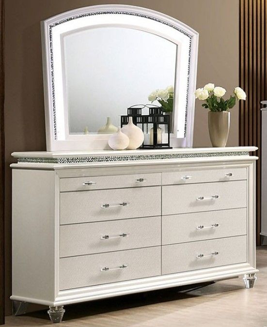 Furniture of America® Maddie 5-Piece Pearl White Queen Bedroom Set-3