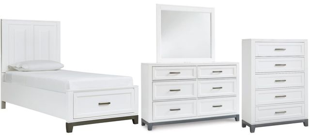 Benchcraft® Brynburg 4-Piece White Full Panel Bed Set-0