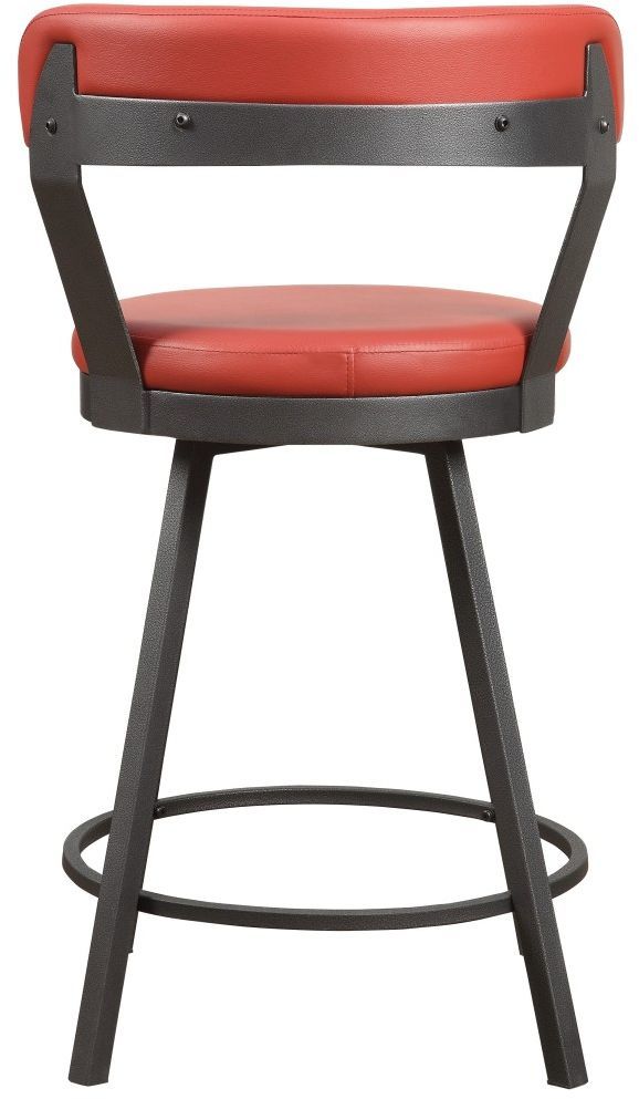 Homelegance® Appert Red Swivel Counter Chair-3