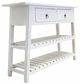 A & B Home White Console Table-0