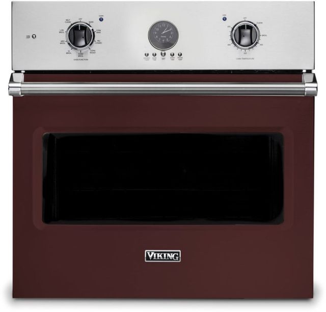 Viking® Professional 5 Series 30" Kalamata Red Built In Single Electric Premiere Wall Oven-0