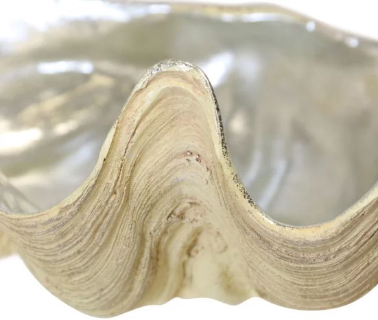 Stylecraft Norman Wyatt Home Natural/Silver Clam Bowl-2