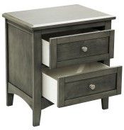 Mazin Furniture Garcia Gray Nightstand-2