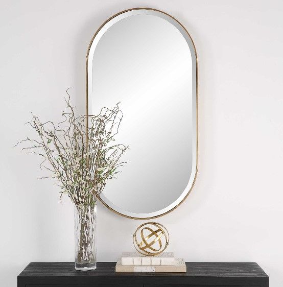 Uttermost® Lago Antiqued Golden Bronze Mirror-1