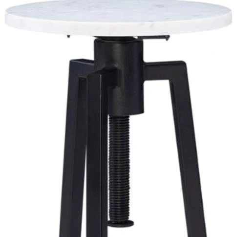 Powell® Aurora White Adjustable Drink Table with Black Base-1