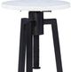 Powell® Aurora White Adjustable Drink Table with Black Base-1