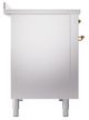 Ilve® Nostalgie II Noblesse 48'' Stainless Steel Pro Style Induction Range with Brass Trim-2