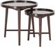 Olliix by Madison Park Ebony Set of 2 Intersect Nesting Tables-0