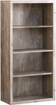 Monarch Specialties Inc. 48" Taupe Reclaimed Wood Look Bookcase-2