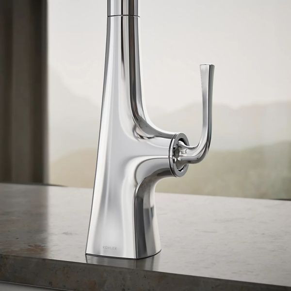 KOHLER® Graze® Polished Chrome Kitchen Sink Faucet with 3-Function Sprayhead-4