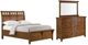 Elements International Gage 3-Piece Chestnut Queen Storage Sleigh Bedroom Set-0
