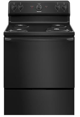 Hotpoint® 30" Black Freestanding Electric Range-0