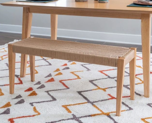 Powell® Cosgrove Natural Dining Bench-1