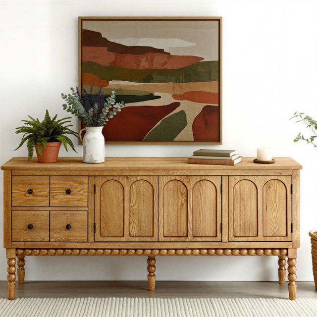 Martin Svensson Turned Wood Prairie Oak TV Stand-2