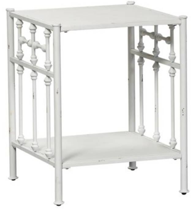 Liberty Furniture Vintage Antique White Open Nightstand-0