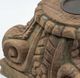 A & B Home Gray Square Antique Carved Pillar Candle Stand-4