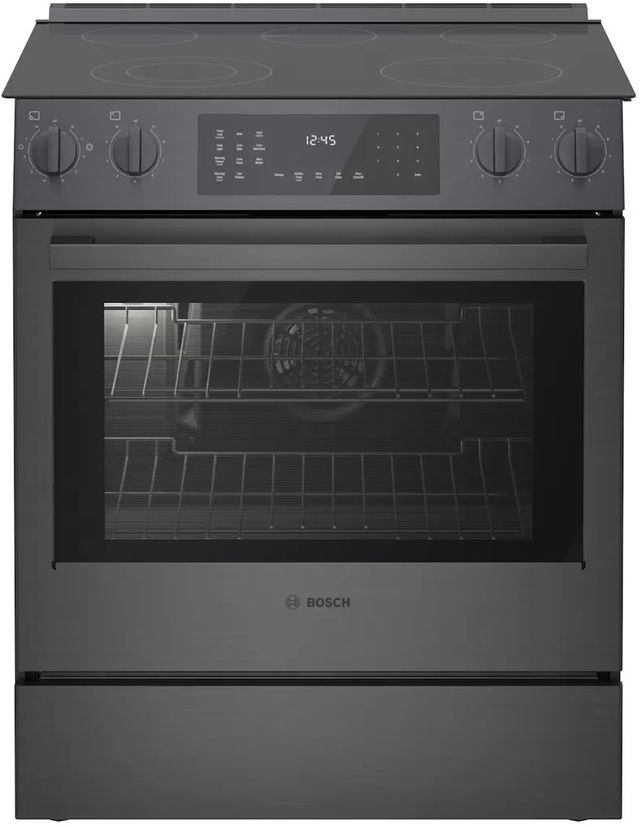 Bosch 800 Series 30" Black Stainless Steel Slide In Electric Range