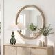 Uttermost® Landry Aged Light Wood Round Mirror-1