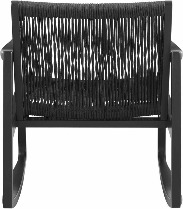 Powell® Jeno Black Woven Rocking Chair-3