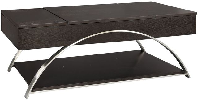 Homelegance® Tioga Espresso Lift-Top  Cocktail Table with Chrome Metal Frame  -2