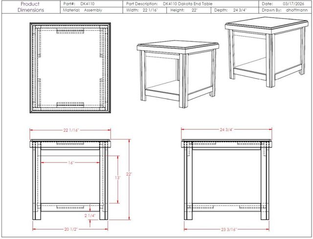 Legends Home Dakota Whiskey End Table-2