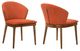 Armen Living Juno 2-Piece Orange Dining Side Chairs-3