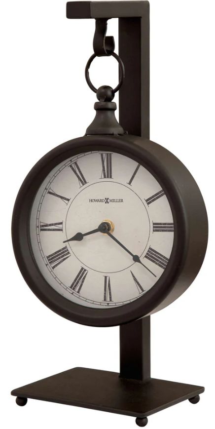 Howard Miller® Loman Antique Black Mantel Clock-0