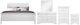 Global Furniture USA Charlie 5-Piece White King Bedroom Set-0