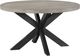 Crown Mark Stevens Gray Round Dining Table with Black Base-0