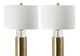 A & B Home Gold/White Crystal with Metal Table Lamp-1