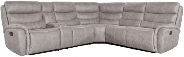 New Classic® Home Furnishings Kamari 3-Piece Gray L-Shape Manual Reclining Sectional-0