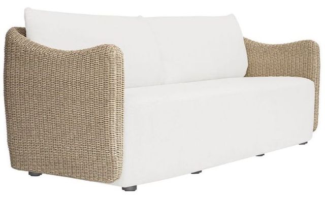 Uttermost® Sunset Oatmeal/Oyster White Fabric/Wicker Outdoor Sofa-0