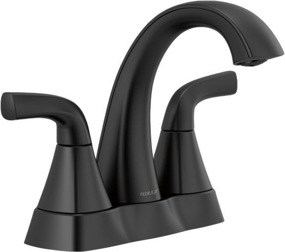 Peerless Parkwood® Matte Black 6" 2-Handle Centerset Lavatory Faucet-0