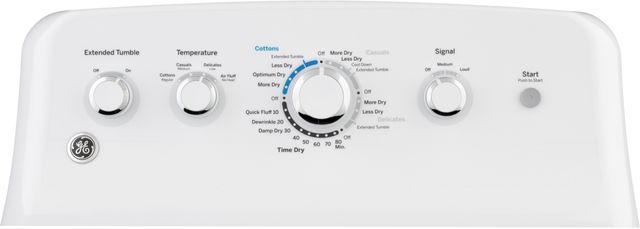 GE® 7.2 Cu. Ft. White Gas Dryer-1
