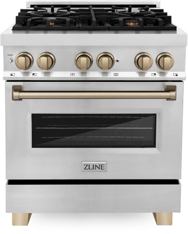 ZLINE Autograph Edition 30" Stainless Steel Pro Style Dual Fuel Range