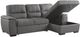 Mazin Furniture Andes 2-Piece Gray Right-Arm Facing Pullout Sleeper Sectional and Storage Chaise-1