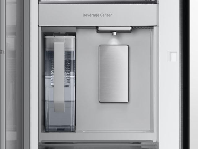 Samsung Bespoke 36" 30 Cu. Ft. White Glass 3-Door French Door Refrigerator with Beverage Center™-3