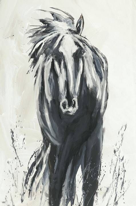 Classic Home Dark Horse Painting by Buddy Whitlock-1