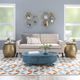 Powell® Dreyfus Gold Drum Side Table-1
