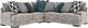 Ashley® Bardarson 3-Piece Silver Sectional-0