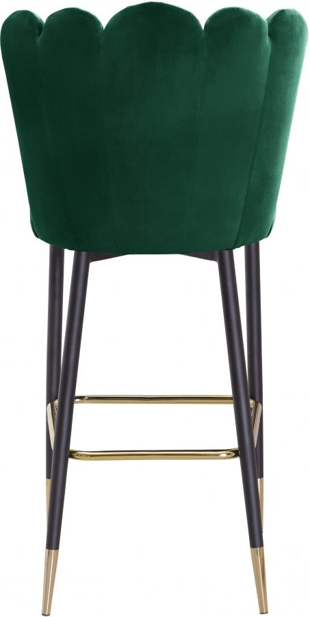 Meridian Furniture Lily Green Velvet Stool-3