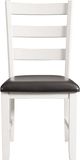 Elements International Martin 6-Piece Dark Brown/White Dining Set-4