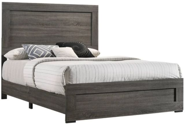 American Wholesale Furniture Salt Creek Distressed Gray Full Panel Bed-0