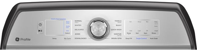 GE Profile™ 5.0 Cu. F.t Diamond Gray Impeller Top Load Washer-5