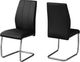 Monarch Specialties Inc. 2-Piece Black Side Chair Set with U-Shaped Bases-1