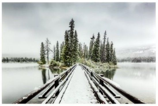 YHD Winter Crossing Glass Art-0